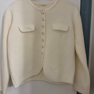 Elegant Cream Cardigan Sweater